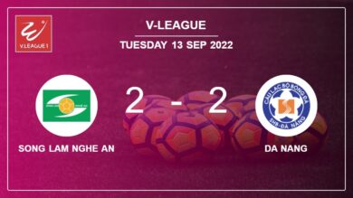 V-League: Song Lam Nghe An and Da Nang draw 2-2 on Tuesday