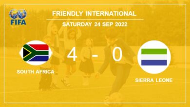 Friendly International: South Africa estinguishes Sierra Leone 4-0