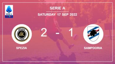 Serie A: Spezia recovers a 0-1 deficit to beat Sampdoria 2-1
