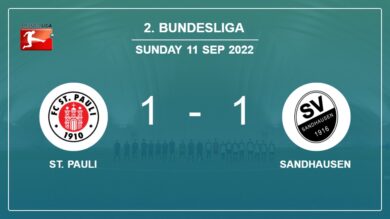 St. Pauli 1-1 Sandhausen: Draw on Sunday