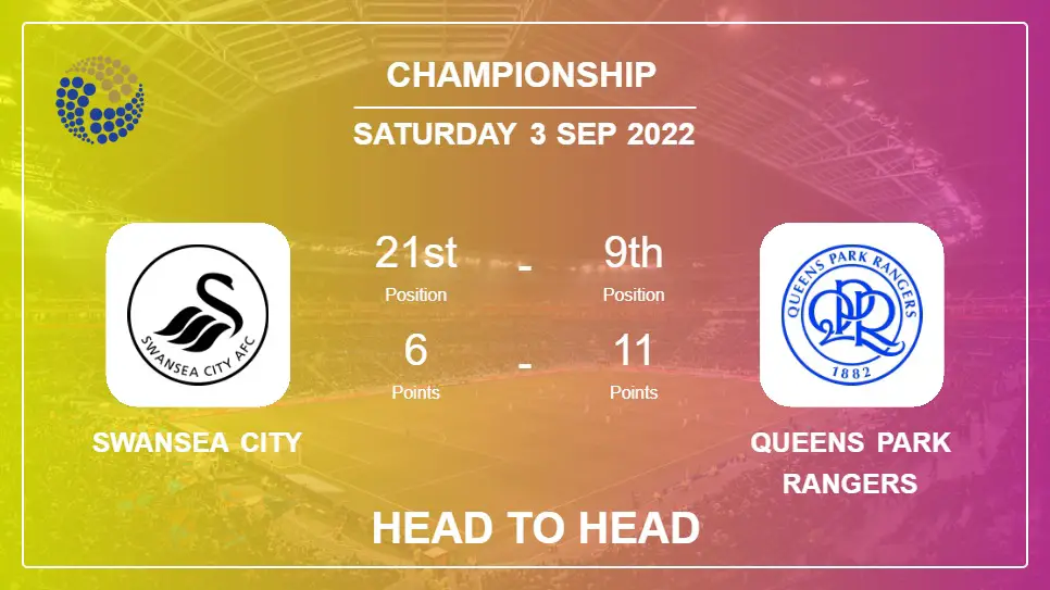 Swansea City vs Queens Park Rangers: Head to Head stats, Prediction, Statistics - 03-09-2022 - Championship