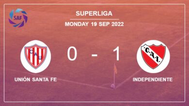 Independiente 1-0 Unión Santa Fe: prevails over 1-0 with a goal scored by L. Romero