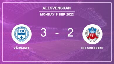 Allsvenskan: Värnamo demolishes Helsingborg 3-2 with 2 goals from M. Antonsson