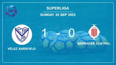 Vélez Sarsfield 1-0 Barracas Central: overcomes 1-0 with a goal scored by W. Bou