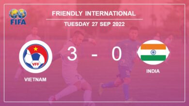 Friendly International: Vietnam overcomes India 3-0