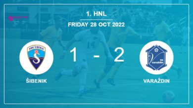 1. HNL: Varaždin recovers a 0-1 deficit to overcome Šibenik 2-1