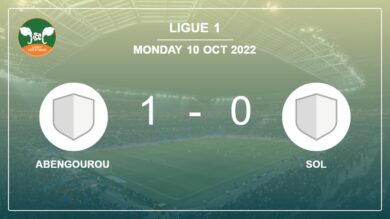 Abengourou 1-0 SOL: beats 1-0 with a goal scored by