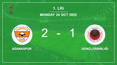 1. Lig: Adanaspor prevails over Gençlerbirliği 2-1