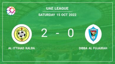 Uae League: Al Ittihad Kalba defeats Dibba Al Fujairah 2-0 on Saturday