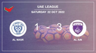 Uae League: Al Ain tops Al Nasr 3-1