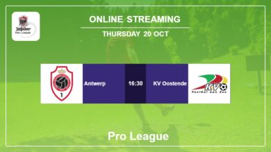 Round 13: Antwerp vs. KV Oostende Pro League on online stream