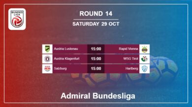 Round 14: Admiral Bundesliga H2H, Predictions 29th October