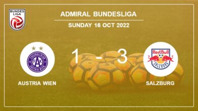 Admiral Bundesliga: Salzburg demolishes Austria Wien 3-1 with 3 goals from J. Adamu