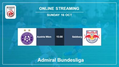 Round 12: Austria Wien vs. Salzburg Admiral Bundesliga on online stream