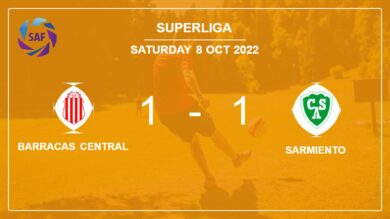 Superliga: Sarmiento steals a draw versus Barracas Central