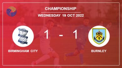 Birmingham City 1-1 Burnley: Draw on Wednesday