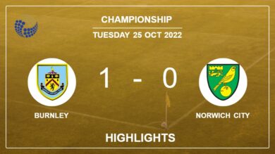 Burnley 1-0 Norwich City: beats 1-0 with a goal scored by J. Rodriguez. Highlights