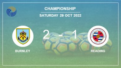 Championship: Burnley recovers a 0-1 deficit to beat Reading 2-1