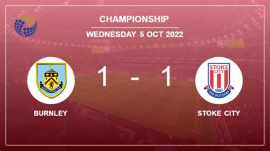 Championship: Stoke City grabs a draw versus Burnley