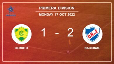 Primera Division: Nacional seizes a 2-1 win against Cerrito 2-1