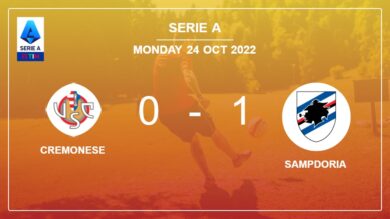 Sampdoria 1-0 Cremonese: prevails over 1-0 with a goal scored by O. Colley
