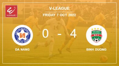 V-League: Binh Duong tops Da Nang 4-0 after a incredible match