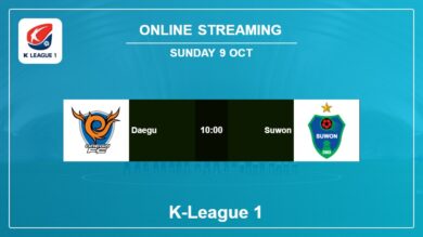 Daegu vs. Suwon on online stream K-League 1 2022