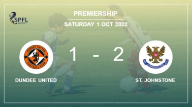 Premiership: St. Johnstone beats Dundee United 2-1