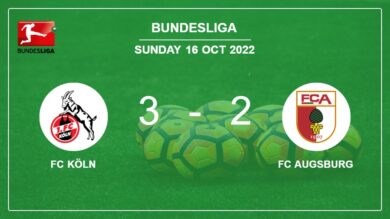 Bundesliga: FC Köln demolishes FC Augsburg 3-2 with 2 goals from S. Tigges