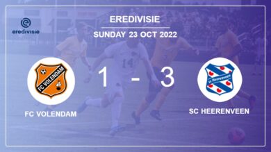 Eredivisie: SC Heerenveen prevails over FC Volendam 3-1