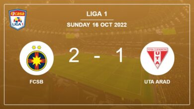 Liga 1: FCSB snatches a 2-1 win against UTA Arad 2-1
