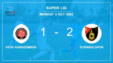 Super Lig: İstanbulspor recovers a 0-1 deficit to prevail over Fatih Karagümrük 2-1