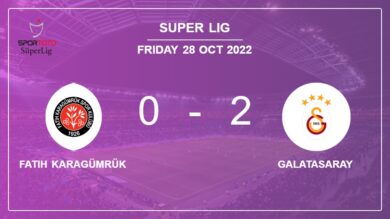 Super Lig: Galatasaray conquers Fatih Karagümrük 2-0 on Friday