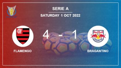 Serie A: Flamengo estinguishes Bragantino 4-1 playing a great match