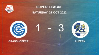 Super League: Luzern demolishes Grasshopper 3-1 with 2 goals from D. Sorgic