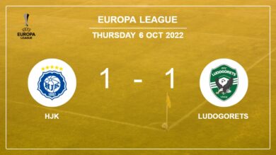 HJK 1-1 Ludogorets: Draw on Thursday