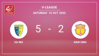 V-League: Ha Noi wipes out Nam Dinh 5-2 with a fantastic performance