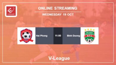Round 20: Hai Phong vs. Binh Duong V-League on online stream
