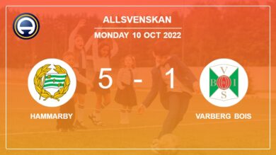 Allsvenskan: Hammarby destroys Varberg BoIS 5-1 with a superb match