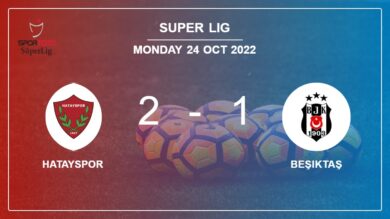 Super Lig: Hatayspor recovers a 0-1 deficit to conquer Beşiktaş 2-1