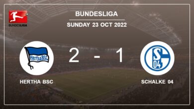Bundesliga: Hertha BSC grabs a 2-1 win against Schalke 04 2-1