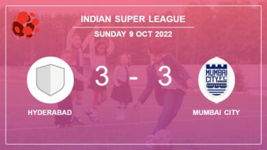 Indian Super League: Hyderabad and Mumbai City draw a hectic match 3-3 on Sunday