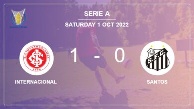 Internacional 1-0 Santos: tops 1-0 with a goal scored by C. de