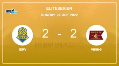 Eliteserien: Jerv and Viking draw 2-2 on Sunday