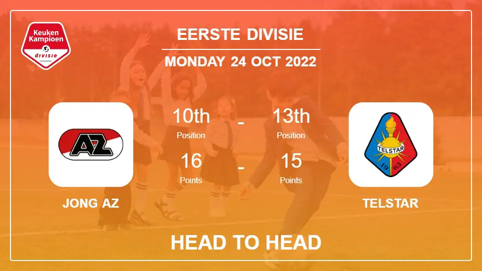 Head to Head Jong AZ vs Telstar | Prediction, Odds - 24-10-2022 - Eerste Divisie