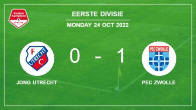 PEC Zwolle 1-0 Jong Utrecht: tops 1-0 with a goal scored by T. van