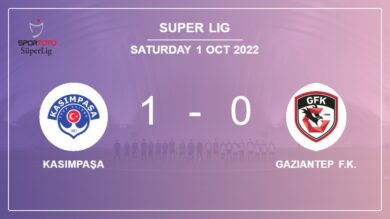 Kasımpaşa 1-0 Gaziantep F.K.: tops 1-0 with a goal scored by B. Celina