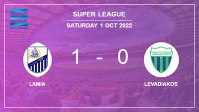 Lamia 1-0 Levadiakos: overcomes 1-0 with a goal scored by R. Boakye