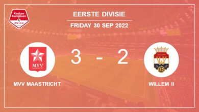 Eerste Divisie: MVV Maastricht beats Willem II after recovering from a 0-2 deficit