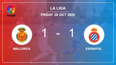 Mallorca 1-1 Espanyol: Draw on Friday